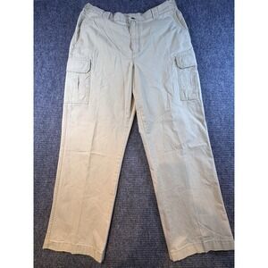 LL Bean Pants Mens 38x30 Tan Khaki Cargo Tropic Weight Natural Fit Hiking